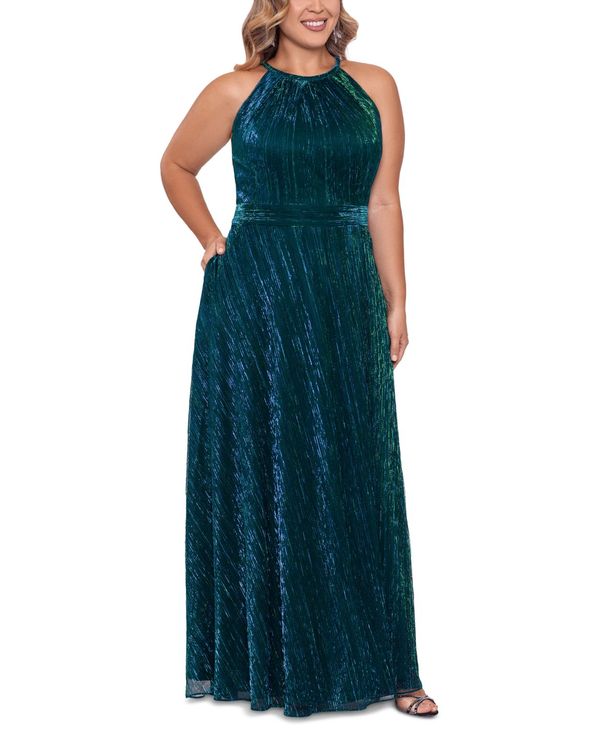ベッツィアンドアダム レディース ワンピース トップス Plus Size Textured Gown Jade