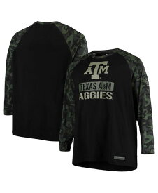 コロシアム メンズ Tシャツ トップス Men's Black Camo Texas A&M Aggies OHT Military-Inspired Appreciation Big and Tall Raglan Long Sleeve T-shirt Black Camo