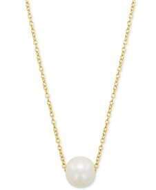 ジャーニ ベルニーニ レディース ネックレス・チョーカー・ペンダントトップ アクセサリー Cultured Freshwater Pearl (8mm) Solitaire 18 Pendant Necklace Gold Over Silver