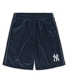 マジェスティック メンズ ハーフパンツ・ショーツ ボトムス Men's Navy New York Yankees Big Tall Mesh Shorts Navy