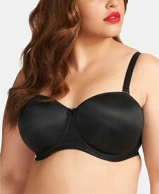 エロミ レディース ブラジャー アンダーウェア Full Figure Smoothing Underwire Strapless Convertible Bra EL1230 Online Only Black