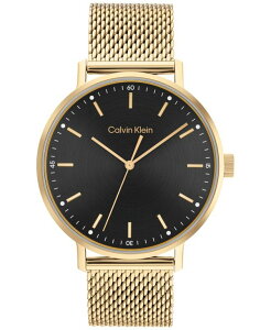 �J���o���N���C�� �����Y �A�N�Z�T���[ �r���v ���b�V�� Calvin Klein Gold-Tone Mesh Bracelet Watch 42mm Gold �S�[���h
