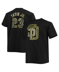 �t�@�i�e�B�N�X �����Y �g�b�v�X T�V���c �g�[�� �V���c Fanatics Men's Fernando Tatis Jr. Black San Diego Padres Big and Tall Wordmark Name and Number T-shirt Black �u���b�N