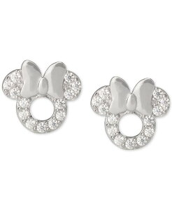 fBYj[ fB[X sAXECO ANZT[ Children's Cubic Zirconia Minnie Mouse Stud Earrings in Sterling Silver Silver
