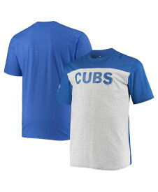 ファナティクス メンズ Tシャツ トップス Men's Branded Royal and Heathered Gray Chicago Cubs Big and Tall Colorblock T-shirt Royal Heathered Gray