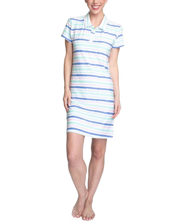 送料無料 サイズ交換無料 高品質の激安 ヘインズ レディース トップス ポロシャツ 日本未発売 Polo Stripe Women's Cool Shirt Sleep