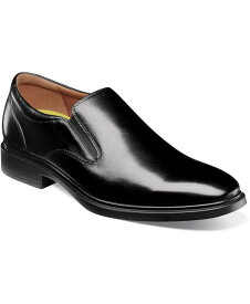 フローシャイム メンズ スリッポン・ローファー シューズ Men's Forecast Water Resistant Plain Toe Slip On Shoes Black