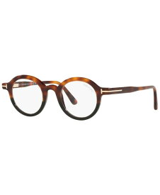 トム・フォード レディース サングラス・アイウェア アクセサリー TR001334 Unisex Round Eyeglasses Tortoise Light