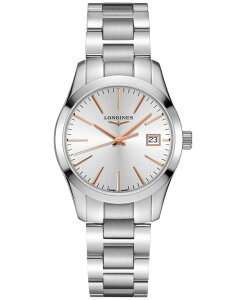�����W�� ���f�B�[�X �A�N�Z�T���[ �r���v T�V���c Longines Women's Swiss Conquest Classic Stainless Steel Bracelet Watch 34mm No Color