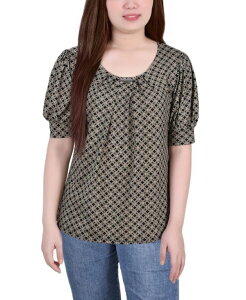 j[[NRNV fB[X Vc gbvX Petite Size Short Sleeve Balloon Sleeve Top Doeskin New Iconic