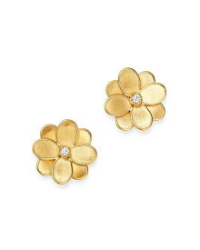 マルコ ビチェゴ レディース ピアス・イヤリング アクセサリー 18K Yellow Gold Petali Diamond Flower Stud Earrings White/Gold