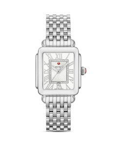 �~�b�V�F�� ���f�B�[�X �A�N�Z�T���[ �r���v MICHELE Deco Madison Mid Watch 29x31mm White/Silver �z���C�g