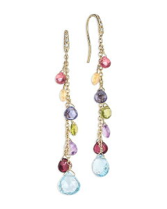 }R r`FS fB[X ANZT[ sAXECO Marco Bicego 18K Yellow Gold Paradise Mixed Gemstone Drop Earrings Multi }`J[