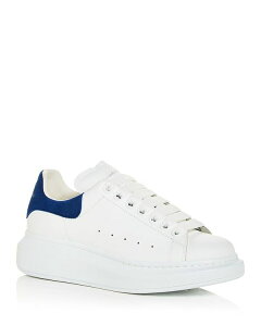 ALT_[E}bNC[ fB[X V[Y q[ Xj[J[ XG[h Alexander McQUEEN Women's Oversized Suede Heel Detail Sneakers White/Navy zCg