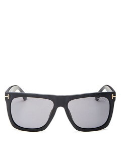 gEtH[h Y TOXEACEFA ANZT[ Men's Morgan Polarized Flat Top Square Sunglasses 57mm Black/Smoke