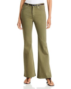 �W���j�[���Y ���f�B�[�X �{�g���X �f�j���p���c ���[���C�Y �W�[���Y Johnny Was Calico Rosie Low Rise Flare Jeans in Olive �I���[�u