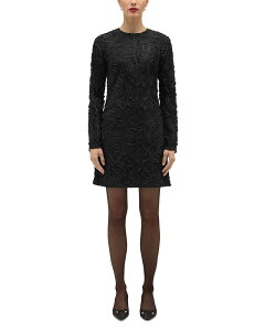 �z�b�u�X�����h�� ���f�B�[�X �g�b�v�X �����s�[�X �~�j HOBBS LONDON Limited Collection Rutherford Textu red Mini Dress Black �u���b�N
