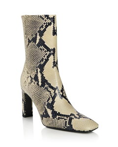 �g�[�e�� ���f�B�[�X �V���[�Y �u�[�c�E���C���u�[�c TOTEME Women's Bar Python Embossed Boots Ecru/Black �G�N����