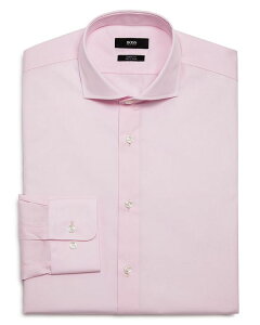 �{�X �����Y �g�b�v�X �V���c BOSS Solid Sharp Fit Dress Shirt Light Pink �s���N