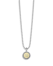 ラゴス レディース ネックレス・チョーカー アクセサリー Sterling Silver and 18K Yellow Gold Signature Caviar Zodiac Pendant Necklace 16 Virgo