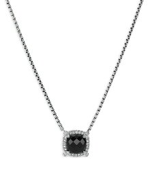 デイビット・ユーマン レディース ネックレス・チョーカー アクセサリー Sterling Silver Chatelaine Pendant Necklace with Black Onyx & Diamonds 18 - 100% Exclusive Black Onyx