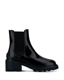 トッズ レディース ブーツ・レインブーツ シューズ Women's Pull On Lug Sole Chelsea Boots Black