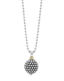 ラゴス レディース ネックレス・チョーカー・ペンダントトップ アクセサリー Sterling Silver Caviar Ball Pendant Necklace 34 Silver/Gold