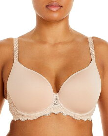 シモーヌペレール レディース ブラジャー アンダーウェア Simone P&eacute;r&egrave;le Caresse 3D Plunge Lace Underwire Bra Peau Rose