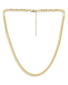 アクア レディース ネックレス・チョーカー・ペンダントトップ アクセサリー Cuban and Curb Link Chain Necklace, 16" - 100% Exclusive Gold