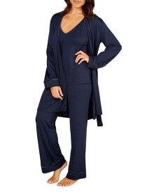 コサベラ レディース カジュアルパンツ ボトムス Bella Curvy Racerback Cami, Pants & Robe Pajama Set Navy/Navy