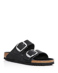 �r���P���V���g�b�N ���f�B�[�X �V���[�Y �T���_�� Birkenstock Women's Arizona Big Buckle Slide Sandals Black Leather/Silver �u���b�N