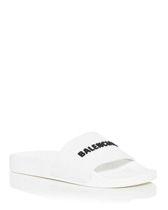 oVAK fB[X T_ V[Y Women's Logo Slide Sandals Blanc/Noir