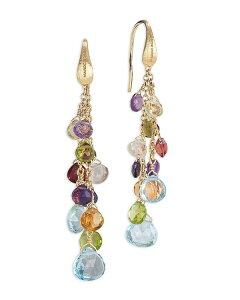 }R r`FS fB[X ANZT[ sAXECO Marco Bicego 18K Yellow Gold Paradise Mixed Gemstone Drop Earrings Multi }`J[