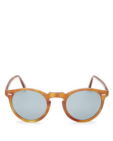 オリバーピープルズ レディース サングラス・アイウェア アクセサリー Unisex Gregory Peck Round Sunglasses, 47mm Light Brown