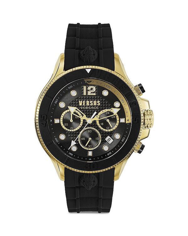 送料無料 サイズ交換無料 ヴェルサス ヴェルサーチ レディース アクセサリー 腕時計 Black Volta ブランド品専門の 49mm 最大93%OFFクーポン Chronograph Gold