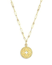 ロバートコイン レディース ネックレス・チョーカー・ペンダントトップ アクセサリー 18K Yellow Gold Venetian Princess Diamond Medallion Lariat Necklace, 19" Gold