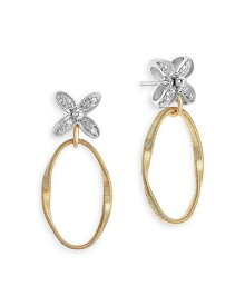 マルコ ビチェゴ レディース ピアス・イヤリング アクセサリー 18K White & Yellow Gold Marrakech Onde Diamond Flower Drop Earrings White/Gold