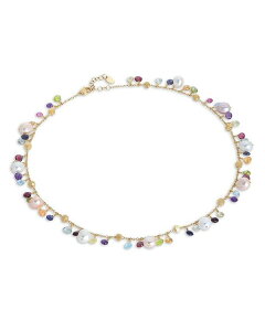 }R r`FS fB[X ANZT[ lbNXE`[J[Ey_ggbv [X Marco Bicego 18K Yellow Gold Paradise Pearl Mixed Gemstone and Cultured Freshwater Pearl Necklace 18" Multi/Gold S[h
