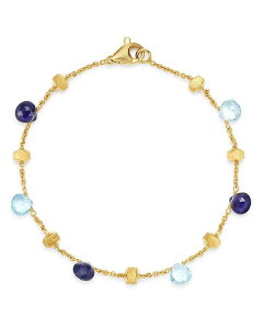 �}���R �r�`�F�S ���f�B�[�X �A�N�Z�T���[ �u���X���b�g�E�o���O���E�A���N���b�g Marco Bicego 18K Yellow Gold Paradise Iolite & Blue Topaz Beaded Bracelet - 100% Exclusive Blue/Gold �u���[