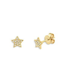 ムーン & メドウ レディース ピアス・イヤリング アクセサリー 14K Yellow Gold Diamond Star Stud Earrings - 100% Exclusive Gold