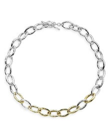 イッポリスタ レディース ネックレス・チョーカー・ペンダントトップ アクセサリー Sterling Silver & 18K Gold Chimera Chain Link Necklace, 19" Silver