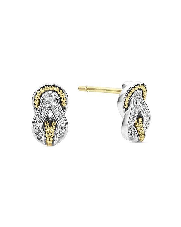  海外ブランド  エフィー レディース ピアス＆イヤリング アクセサリー Sterling Silver & 18K Yellow Gold Diamond Halo Stud Earrings - 1.11 ctw Black ピアス