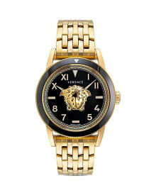 ヴェルサス ヴェルサーチ レディース 腕時計 アクセサリー V-Palazzo Watch, 43mm Black/Gold