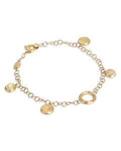 �}���R �r�`�F�S ���f�B�[�X �A�N�Z�T���[ �u���X���b�g�E�o���O���E�A���N���b�g Marco Bicego 18K Yellow Gold Jaipur Textured Disc Charm Bracelet Gold �S�[���h