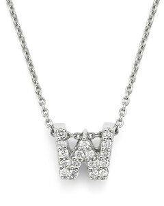 o[gRC fB[X ANZT[ lbNXE`[J[Ey_ggbv [X Roberto Coin 18K White Gold "Love Letter" Initial Pendant Necklace with Diamonds 16" W zCg