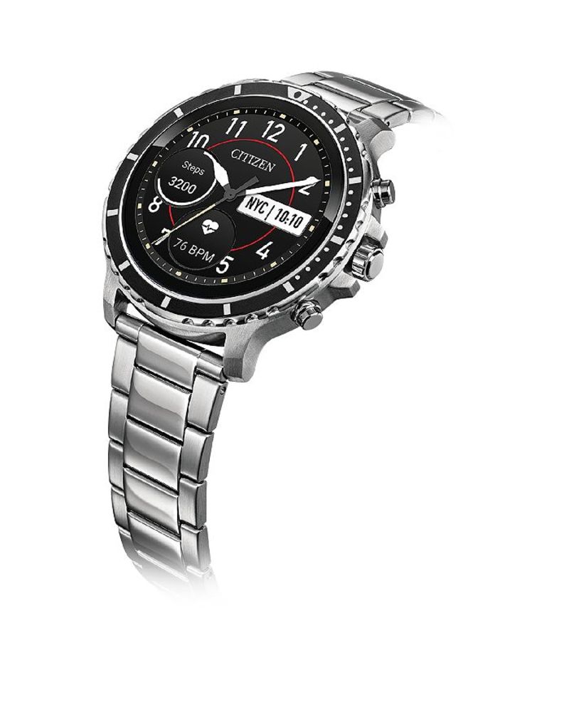 シチズン レディース 腕時計 アクセサリー cz smartwatch, 46mm black/silver