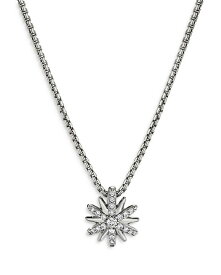 デイビット・ユーマン レディース ネックレス・チョーカー・ペンダントトップ アクセサリー Petite Starburst Pendant Necklace with Diamonds, 18" Silver