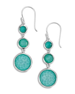 Cb|X^ fB[X sAXECO ANZT[ Sterling Silver LollipopR Lollitini Turquoise & Turquoise Double Drop Earrings Turquoise