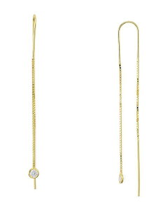 ANA fB[X ANZT[ sAXECO AQUA Sterling Silver Dangling Threader Earrings - 100% Exclusive Gold S[h