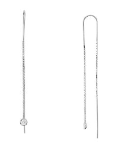 ANA fB[X ANZT[ sAXECO AQUA Sterling Silver Dangling Threader Earrings - 100% Exclusive Silver Vo[